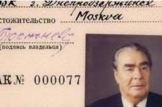 „Humoristinis“ L.Brežnevo vairuotojo pažymėjimas aukcione nupirktas už 22 tūkst. eurų