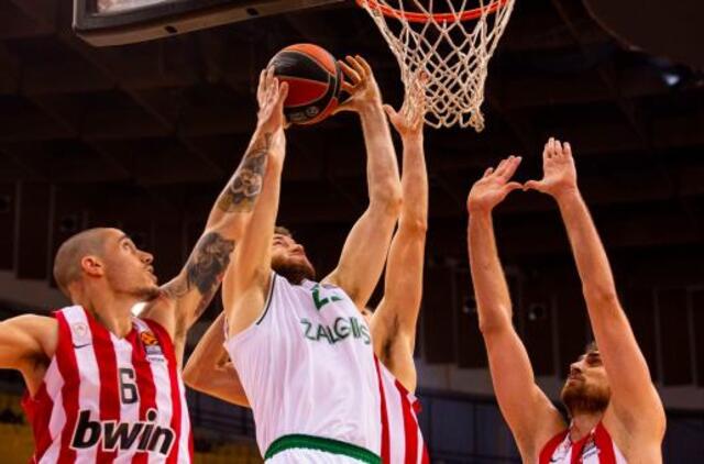 Kauno „Žalgiris“ pralaimėjo „Olympiacos“  komandai