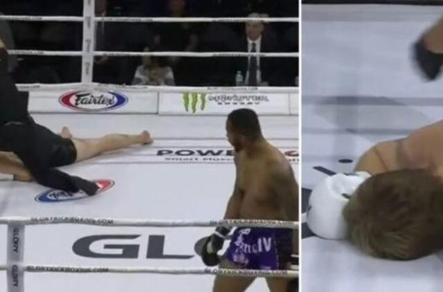 Su Maslobojevu turėjęs kautis amerikietis sukūrė greičiausią nokautą „Glory“ istorijoje