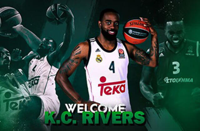„Žalgirio“ komandą sustiprins Eurolygos čempionas K.C. Riversas