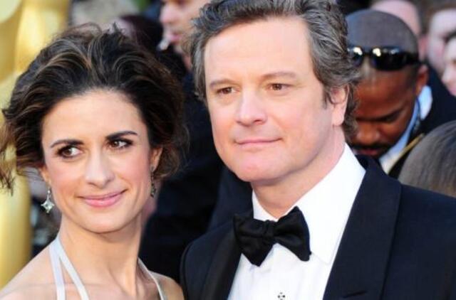 Aktorius C. Firthas skiriasi su žmona