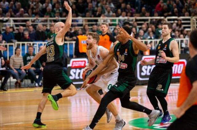 Paskutinių sekundžių trileryje „Žalgiris“ krito prieš „Panathinaikos“