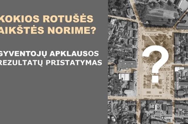 Vyks gyventojų apklausos dėl Kretingos Rotušės aikštės rezultatų pristatymas