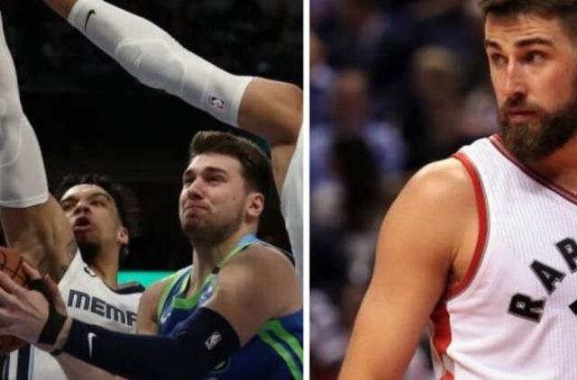 K. Porzingis ir L. Dončičius pamokė J. Valančiūno komandą