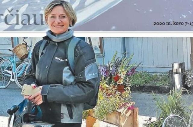 Nusi­bo­do sėdė­ti už nuga­ros, išmo­ko pati vai­ruo­ti moto­cik­lą