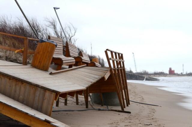 Audra nusiaubė Klaipėdos paplūdimius