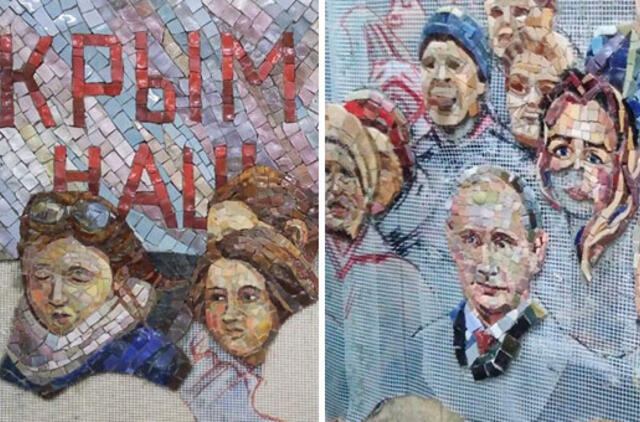 Naujoje katedroje Rusijoje - V. Putinas ir J. Stalinas