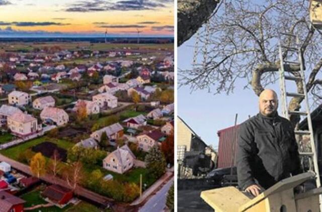 Vydmantiškis Simas Končius laisvu laiku sumeistravo inkilų