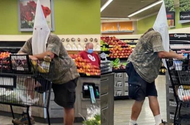 Neįprasta vyro apsauginė kaukė patraukė žmonių dėmesį: parduotuvės apsauga liepė nusiimti