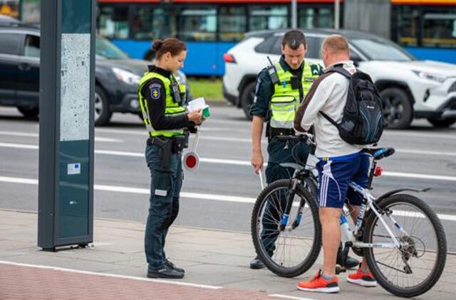 Dviratininkų eismo saugumui – sustiprintas pareigūnų dėmesys