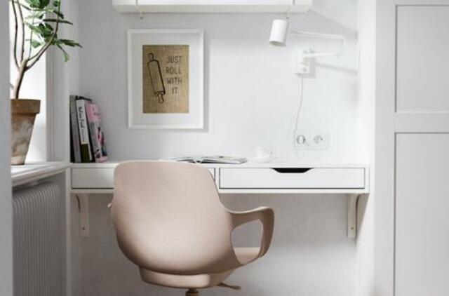 5 idėjos darbo vietai namuose, kuriuose nėra vietos