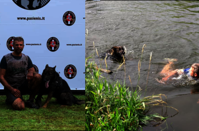 Biatlono su šunimis varžybose dalyvavo ir Klaipėdos apskrities policijos atstovas