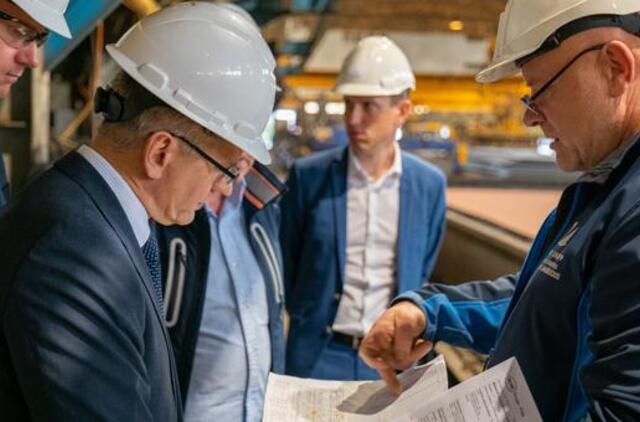 Startavo AB „Smiltynės perkėla“ kelto statyba – paminėta plieno pjovimo ceremonija