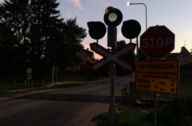 Uždaroma Priekulės pervaža