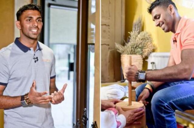 Vaikelio su lietuve susilaukęs šrilankietis D. D. Gamage'as rado vietą vestuvėms: jaunąją neštų per septynis tiltus