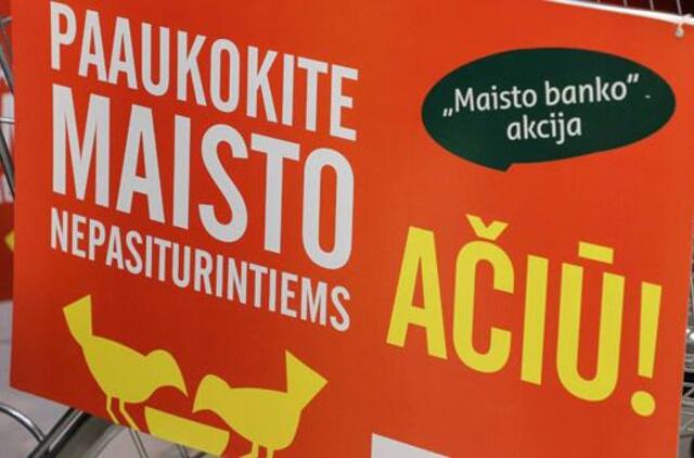 „Maisto banko“ savanoriai rinks produktus prekybos centruose