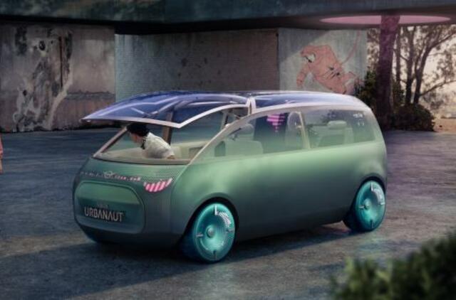 „Mini“ pristatė koncepcinį elektrinį automobilį, kuris transformuosis į kambarį ant ratų