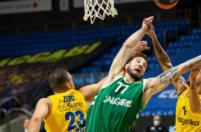 „Žalgiris“ beviltiškai pralaimėjo Tel Avive