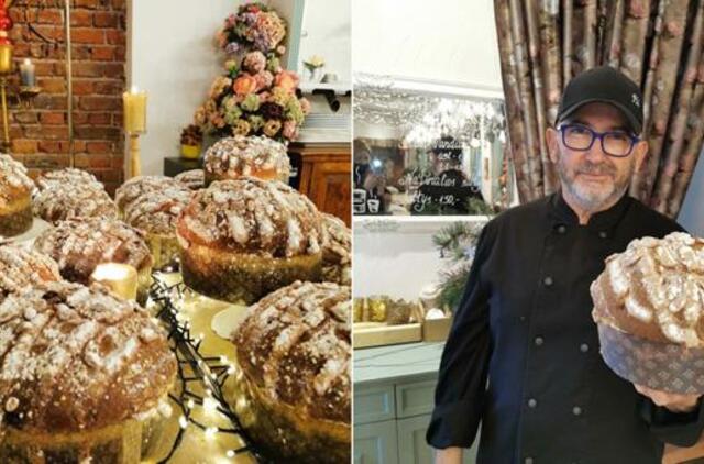 Italas klaipėdiečius sužavėjo Kalėdų pyragu