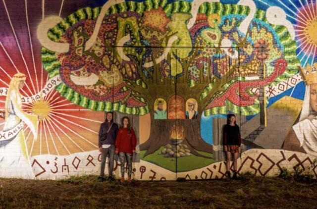 Žiema gali būti spalvota: Klaipėdą puošiantys grafičiai