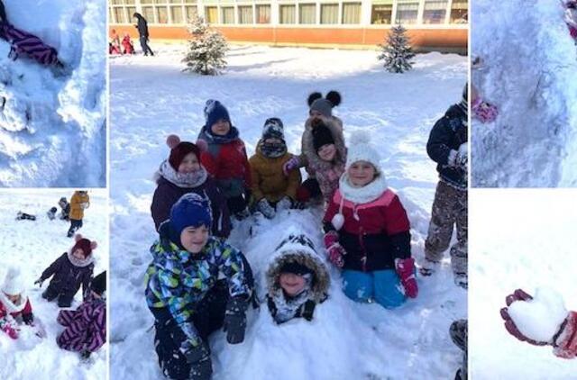 Patyriminė veikla ir žiemos pramogos  Klaipėdos lopšelyje-darželyje „Dobiliukas“