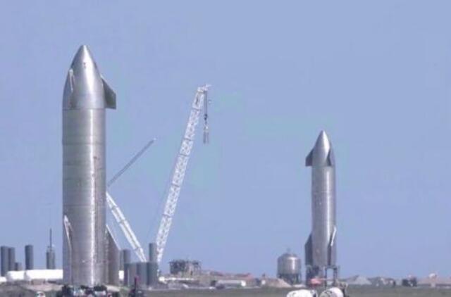 Testavimo metu sprogo kosminio laivo „Starship“ prototipas