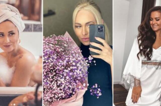 Žinomų moterų kovo 8-oji: gėlės, fotosesija vonioje ir laikas sau