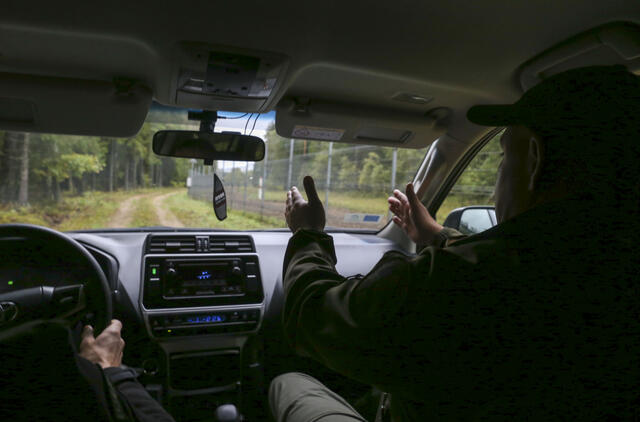 VSAT pareigūnų patruliavimas prie Lietuvos-Baltarusijos valstybinės sienos. Mariaus Morkevičiaus (ELTA) nuotr.