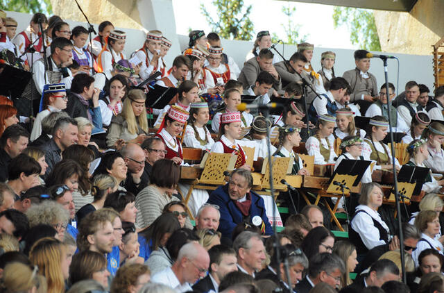 SKAIČIUS. Planuojama, kad šiemet į šventę atvyks per 6,5 tūkst. atlikėjų. Panašiai tiek pat būdavo ir prieš pandemiją. Šventės organizatorių nuotr.