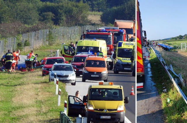 Kroatijoje per Lenkijos autobuso avariją žuvo 12 žmonių