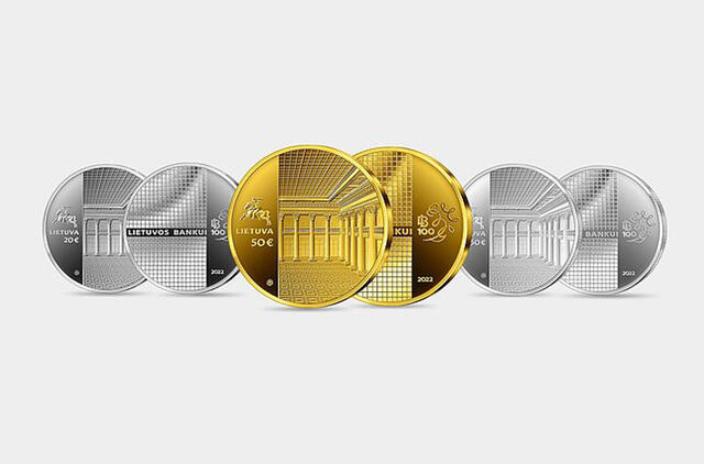 Lietuvos banko 100-mečiui išleidžiamos kolekcinės monetos