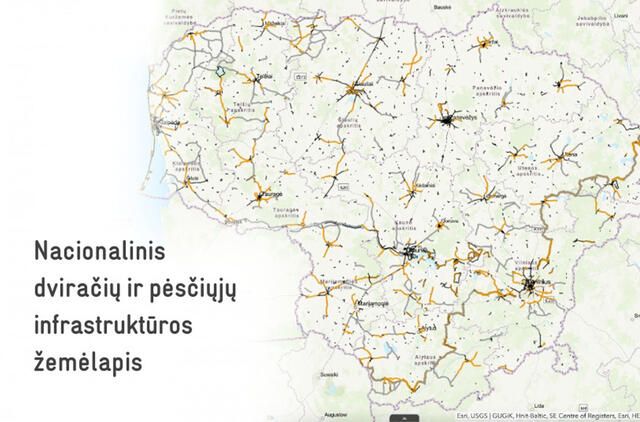 Susisiekimo ministerija pristatys dviračių ir pėsčiųjų takų plėtros žemėlapį