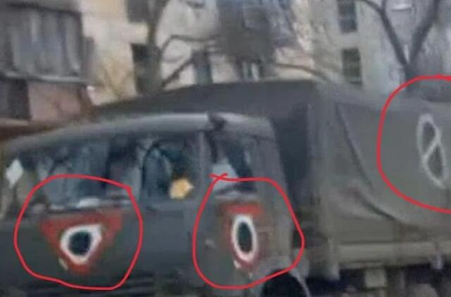 Rusijos kariuomenė ženklina savo įrangą naujais simboliais 