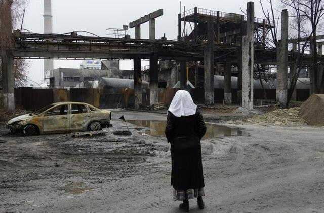 Nuotraukoje matyti Šebekino turgaus apšaudymo padariniai 2022 m. lapkričio 4 d.