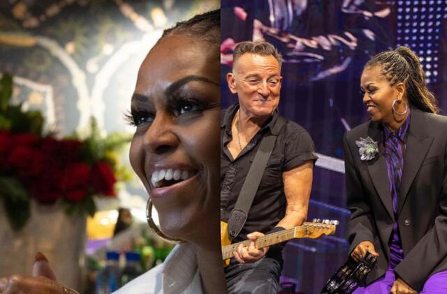 Michelle Obama ir Bruce'as Springsteenas