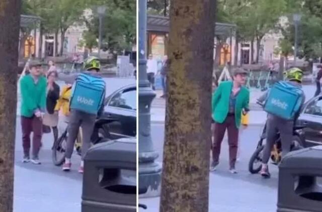 Vairuotojas išsitraukė pistoletą