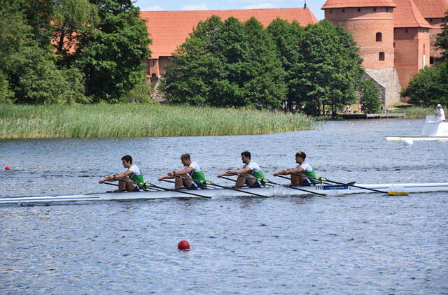  Klaipėdiečiai Lukas Šupšinskas, Arnas Andriušaitis, Alberto Fontani ir Kajus Žitkus pelnė čempionų laurus.