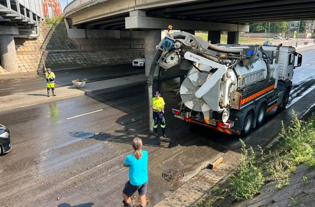 Herkaus Manto gatvė po vandens nutekėjimo