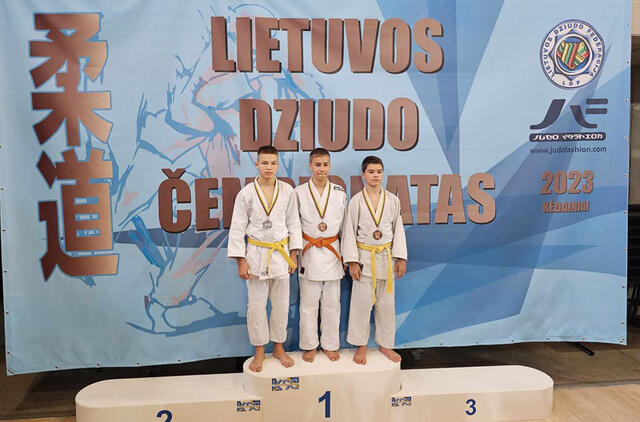 PRIZININKAI. Klaipėdos dziudo atstovai Kėdainiuose iškovojo visų spalvų medalius. Asmeninio archyvo nuotr.