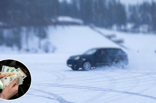 Mėgstate „pakvailioti“ automobiliu ant ledo ar sniego? Galite netekti teisių ir 550 eurų 