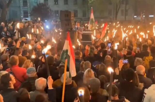 Protesto mitingas Budapešte