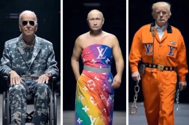 J. Bidenas, V. Putinas ir D. Trumpas
