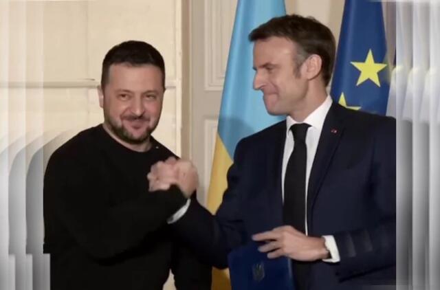 Emmanuelis Macronas ir Volodymyras Zelenskis