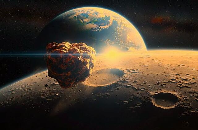 Asteroidas lekia į Mėnulį