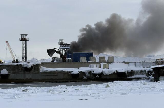 Gaisras Klaipėdos jūrų uoste