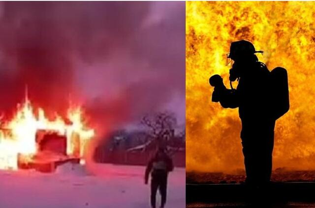 Ugnis sunaikino namą