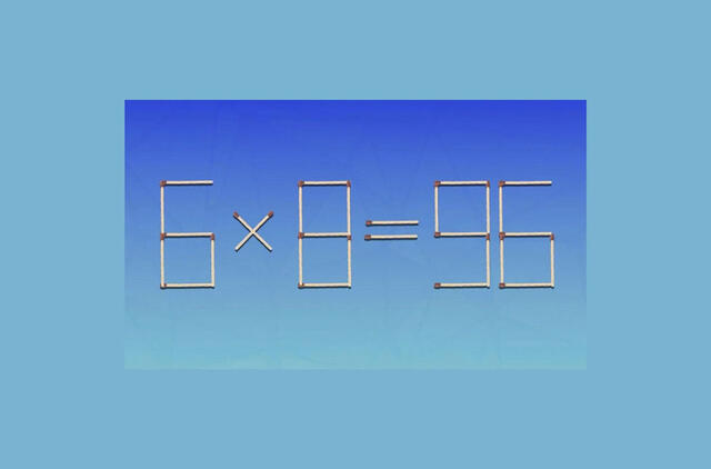 Greitas IQ patikrinimas: reikia pašalinti du degtukus, kad lygybė taptų teisinga