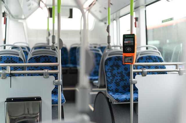 Naujo autobuso salonas