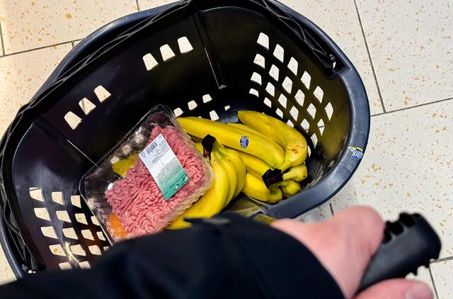 Pirkinių krepšelis, maisto produktai, parduotuvė