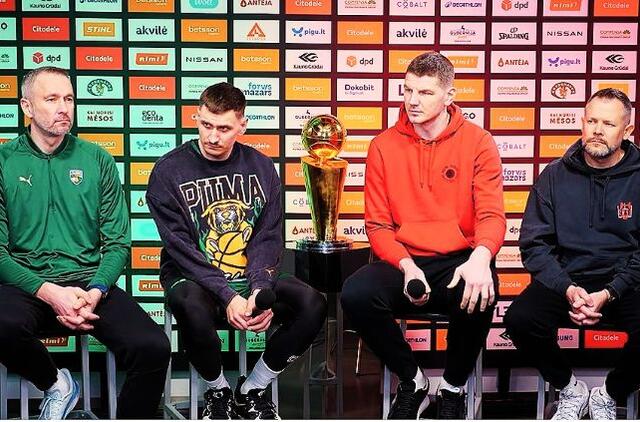  Spaudos konferencija prieš didįjį KMT finalą